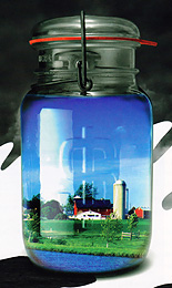Image of a farm in a jar