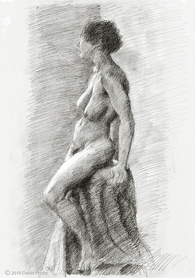 3-hour study of a young woman drawn from life