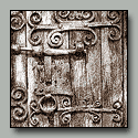 Drawing of a Medieval church door