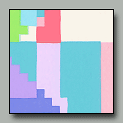 Serigraph of a child's conception of a house